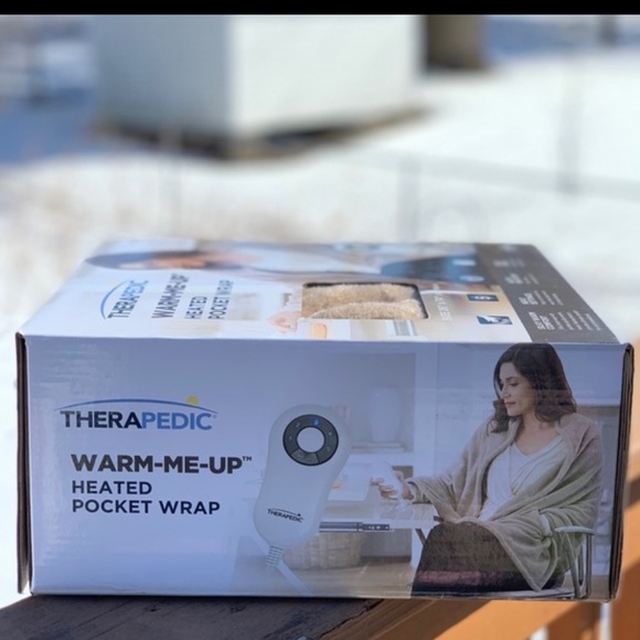 1 Left NWT THERAPEDIC Heated Plush Warm Pocket Throw - Picture 7 of 8